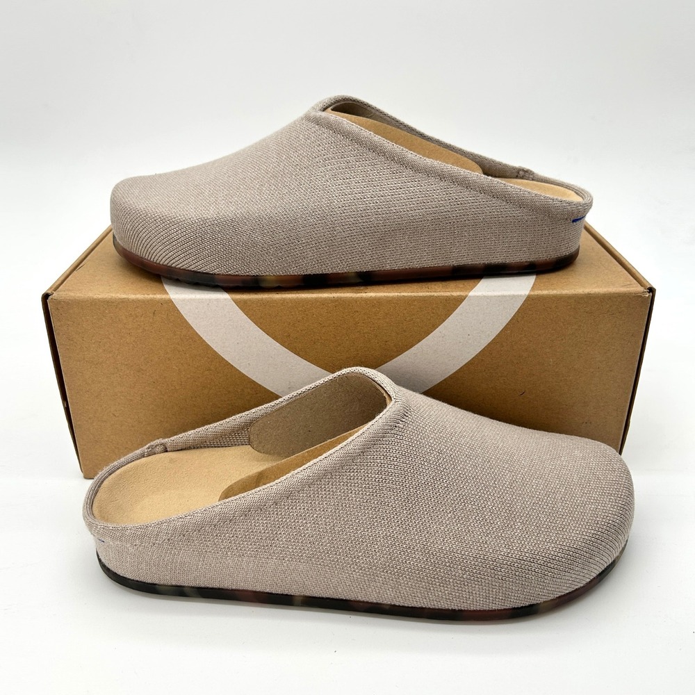 Rothys The Casual Clog Womens Size 12 Dove Beige Sustainable Knit NEW 150-003